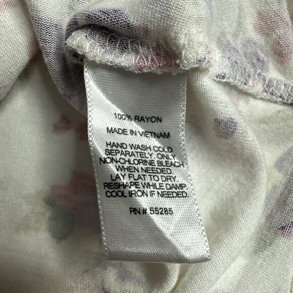 Express XS Floral Ruffle Tank Top Cottagecore Balletcore Soft Girl Rayon - Picture 10 of 12